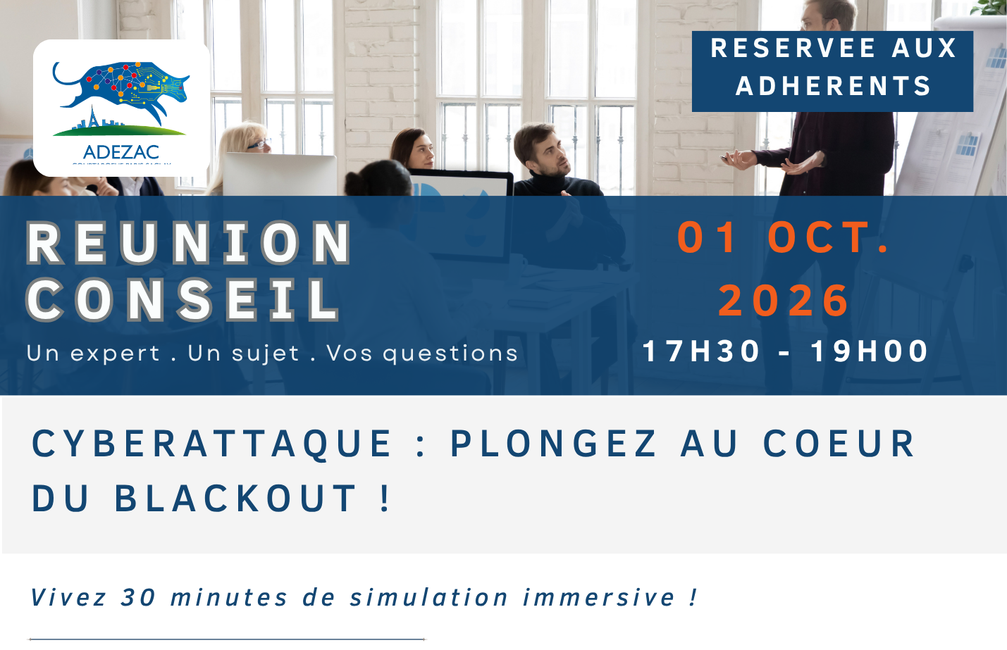 MAILING REUNION ADHERENTS cyberattaque